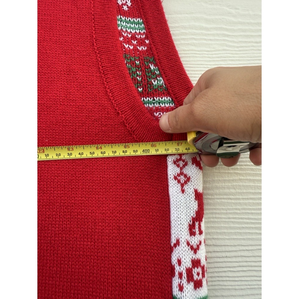 Vintage Women's Claire's Knitted Holiday Christmas Vest Size Medium - Picture 10 of 10